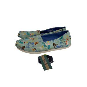TOMS Mermaid Print Slip On Flats Size 6 NEW New with tags
